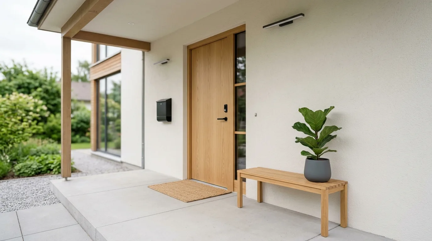 Clean & Minimal Entry Styling for 10 front porch ideas to boost curb appeal fast